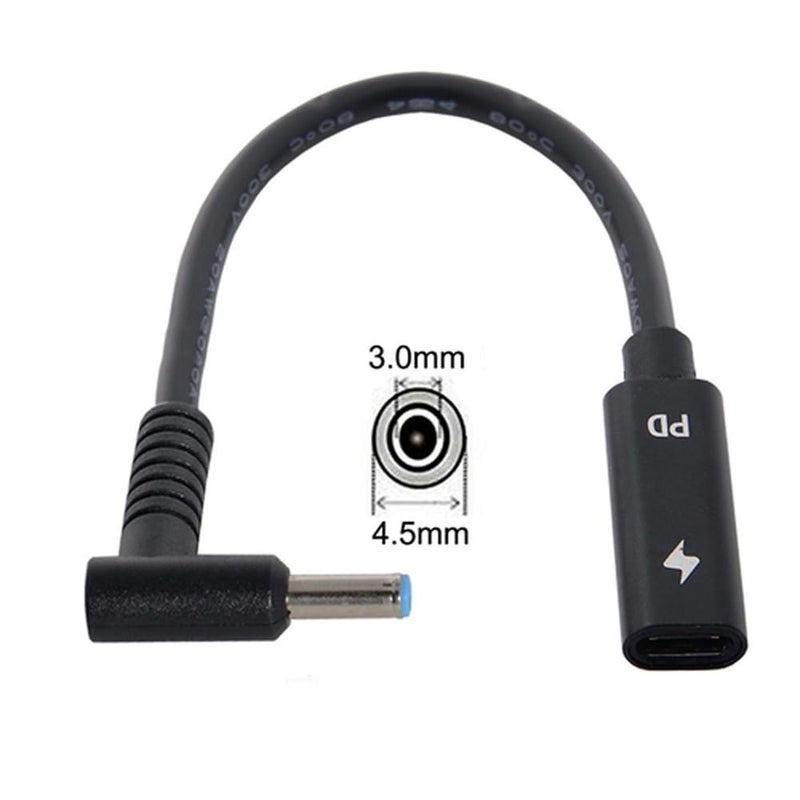 JSER Type C USB-C Female Input to DC 4.5x3.0mm Power PD DC 20V 65W Charge Cable fit Compatible for Laptop 18-20V (4.5x3.0mm) - Image 5